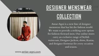 Explore Designer Menswear Collection  Online | Anatr-Agni