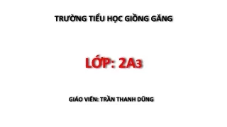 Bài giảng Toán Lớp 2 - Em làm được những gì?