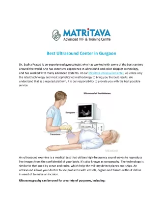 Best Ultrasound Center in Gurgaon