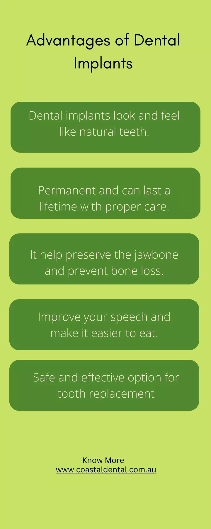 advantages of dental implants