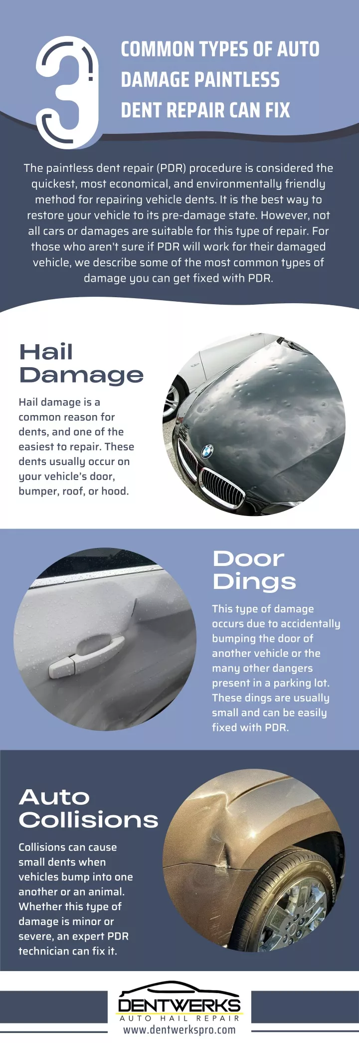 common types of auto damage paintless dent repair