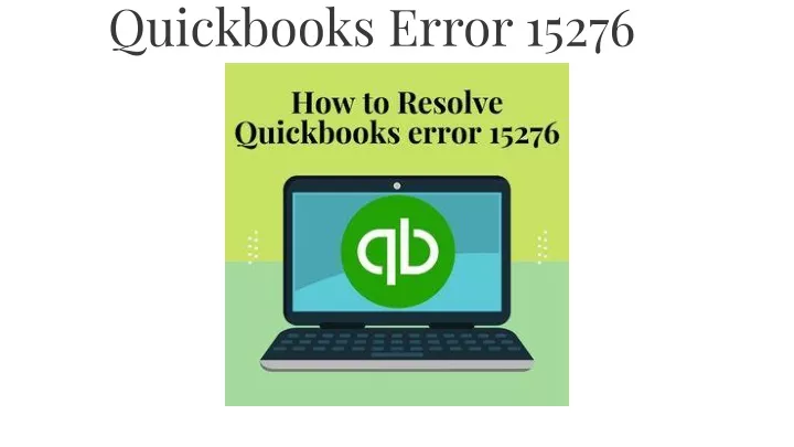 quickbooks error 15276