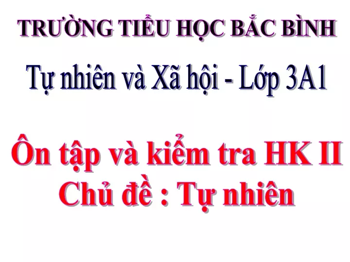 PPT - Bài Giảng Tự Nhiên Và Xã Hội 3 - Ôn Tập Tự Nhiên PowerPoint ...