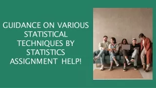 Guidance on various statistical techniques by statistics assignment help!