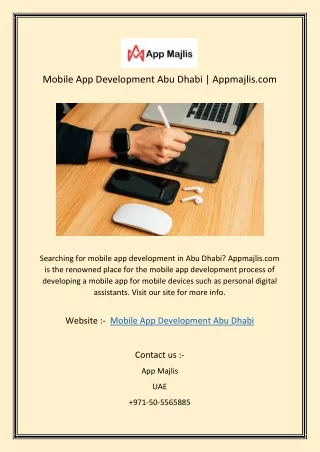 Mobile App Development Abu Dhabi | Appmajlis.com