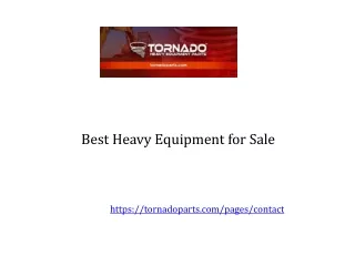 Best Heavy Equipment for Sale