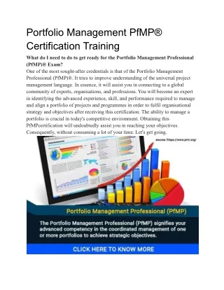 portfolio management pfmp certification training
