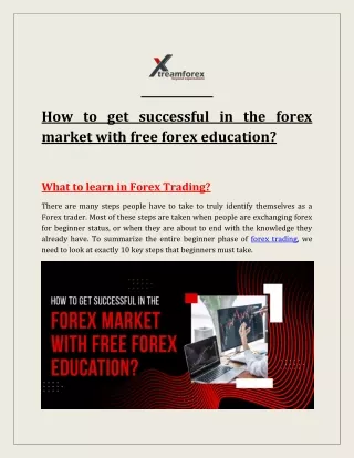 How to get successful in the forex market with free forex education?