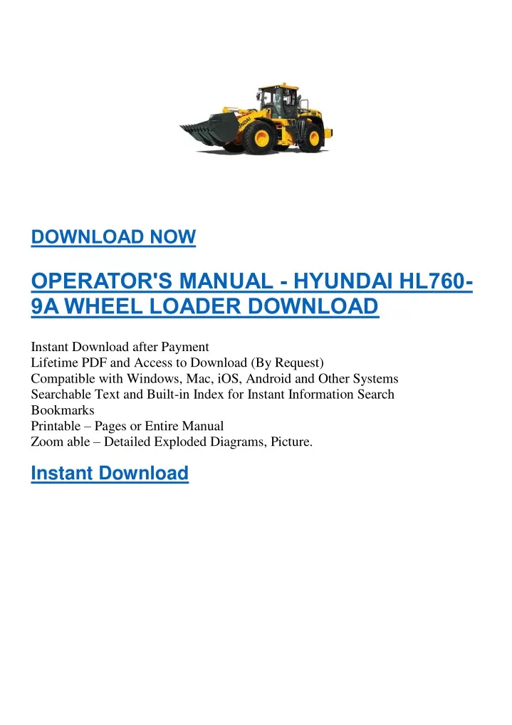 download now operator s manual hyundai hl760