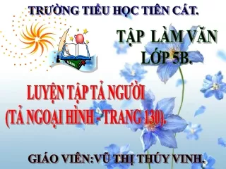 Bài giảng Tập làm văn Lớp 3 - Luyện tập tả người