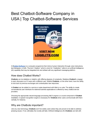 best chatbot software company in usa top chatbot