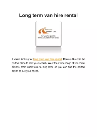 Rentals Direct Ltd