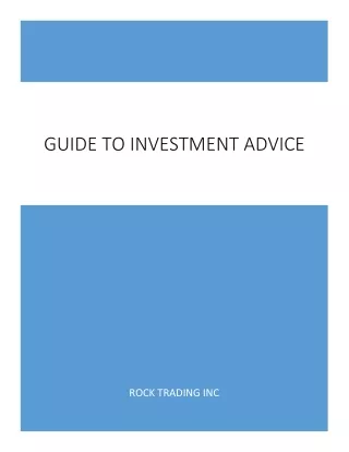Guide to Investment Advice