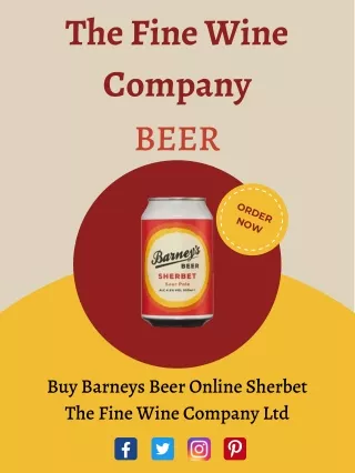 Buy Barneys Beer Online Sherbet – The Fine Wine Company Ltd