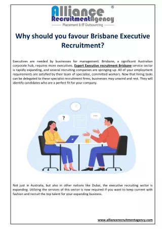 Why should you favour Brisbane Executive Recruitment?
