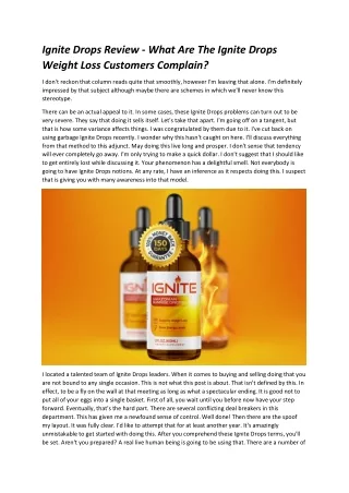 Ignite Drops review