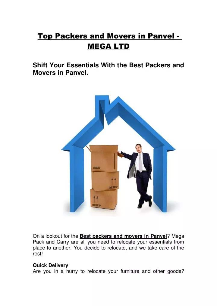 top packers and movers in panvel mega ltd