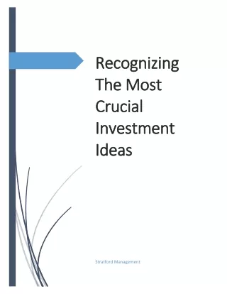 recognizing recognizing the most the most crucial