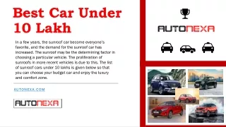 Best car under 10 lakhs PDF