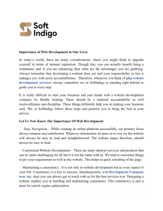 importance of web development in our lives