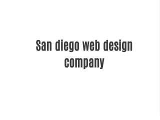 San diego web design