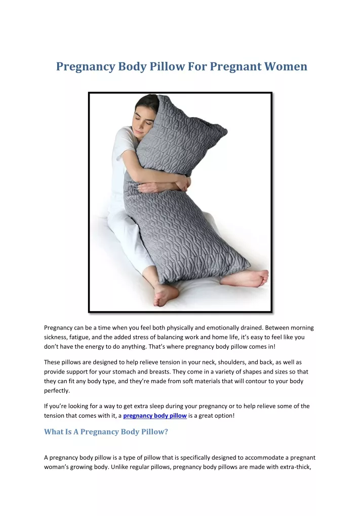 pregnancy body pillow for pregnant women