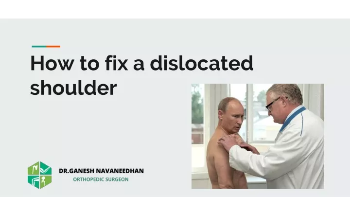 how to fix a dislocated shoulder