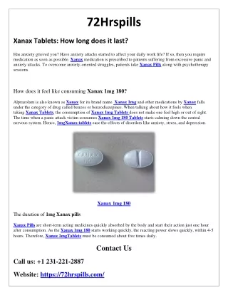 Xanax, Xanax Pills, Xanax Tablets, Xanax 1mg 180, Xanax 1mg Pills in USA  231-221-2887