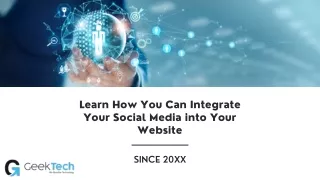 learn how you can integrate your social media