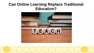 can online learning replace traditional education