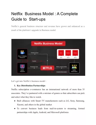 netflix business model a complete guide to start
