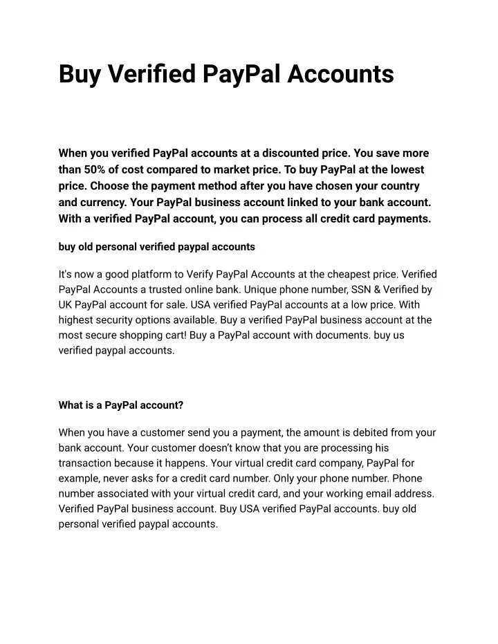 buy verified paypal accounts