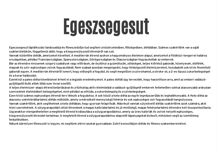 egeszsegesut