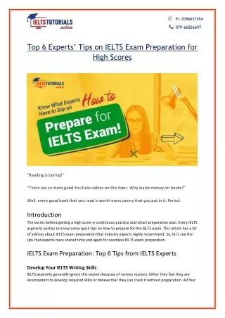 Top 6 Experts’ Tips on IELTS Exam Preparation for High Scores