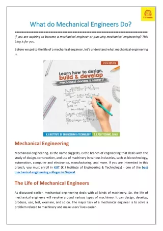 what do mechanical engineers do what