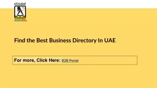 Find the Best Business Directory In UAE