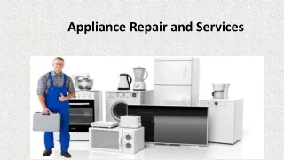 appliance repair and services