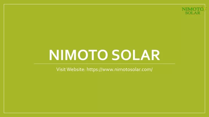 nimoto solar