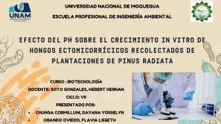 EFECTO DEL PH SOBRE EL CRECIMIENTO IN VITRO DE HONGOS