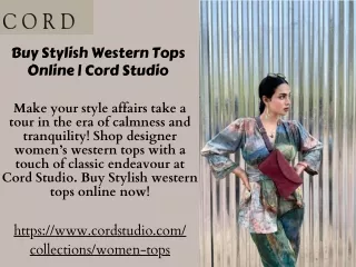 Western Wear Dresses & Tops for women | Cord Studio
