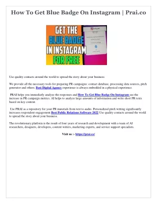 How To Get Blue Badge On Instagram Prai.co