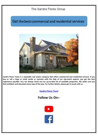 Get the best commercial and residential services
