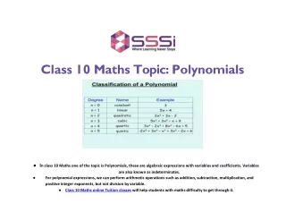 class 10 maths topic polynomials