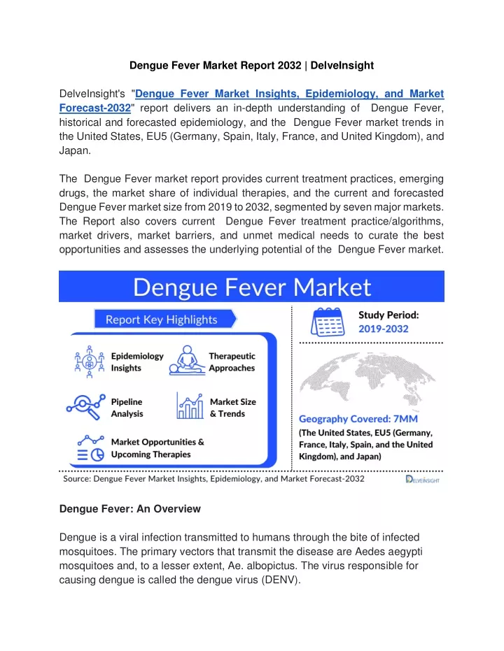 dengue fever market report 2032 delveinsight