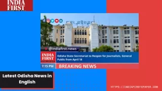 Latest Odisha News in English