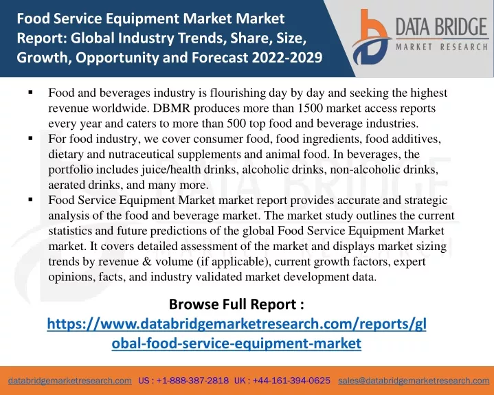 food service equipment market market report