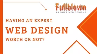 Having An Expert Web Design Worth Or Not