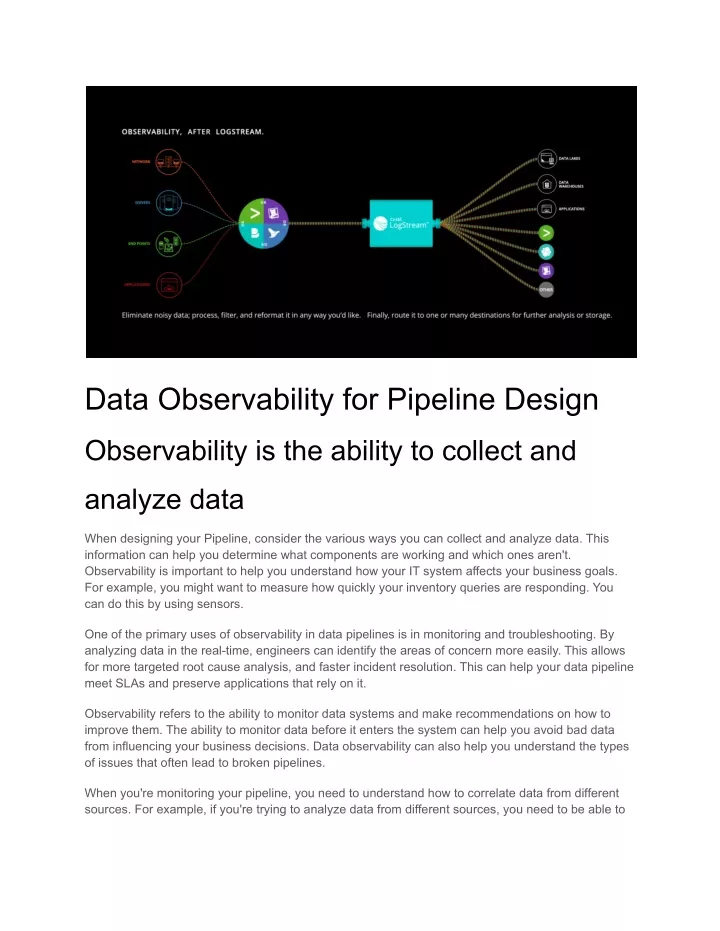 data observability for pipeline design
