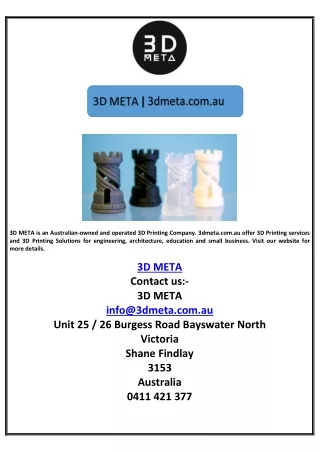 3d meta is an australian owned and operated