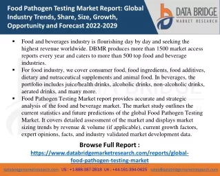 food pathogen testing market report global
